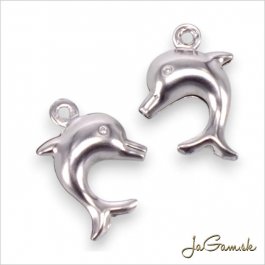 Prívesok Delfín CHIRURGICKÁ OCEĽ 16x10mm, 5ks (CH1744)